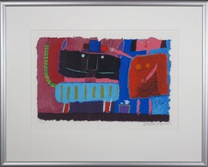 Wouter Stips - Zeefdruk, Car 'Angel' home - Ingelijst kopen? Bied vanaf 50!