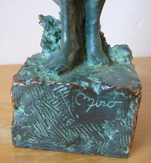 Joan Miro - Dame met hoed voor InverArt -brons verguld 1995- kopen? Bied vanaf 175!