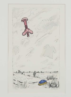 Pieter Holstein - Handgekleurde litho, Zonder titel - Ingelijst kopen? Bied vanaf 35!