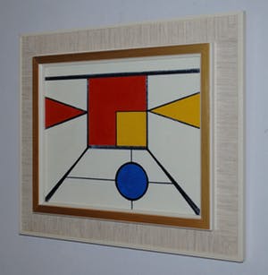 Olav Vorsel - Abstract olieverfschilderij 1998 kopen? Bied vanaf 10!