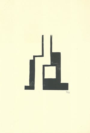 Thilo Maatsch - Handgesigneerde houtsnede: Geometrische Compositie kopen? Bied vanaf 95!