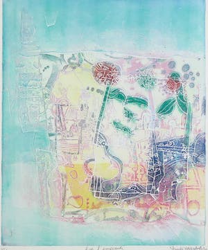 Soichi Hasegawa - Ets en aquatint, Sur l'Emeraude - Ingelijst kopen? Bied vanaf 40!