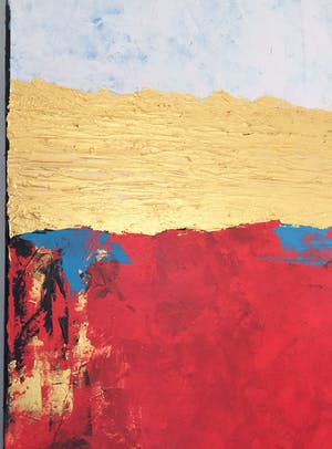 John Foppen - Symphony - In - WH. - Red - Gold ........ # K06 . XL. GROOT. kopen? Bied vanaf 179!