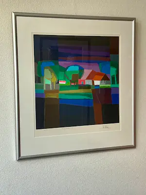 Ton Schulten - Boerenhoeve Nr. 115 - originele zeefdruk - ingelijst kopen? Bied vanaf 350!