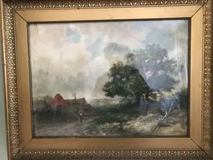 Niet of onleesbaar gesigneerd - Landschap met een wandelaar kopen? Bied vanaf 1!