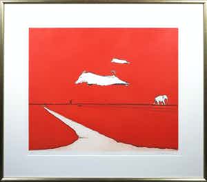 Peter van Drumpt - Ets, Zonder titel - Ingelijst verkocht voor € 40!