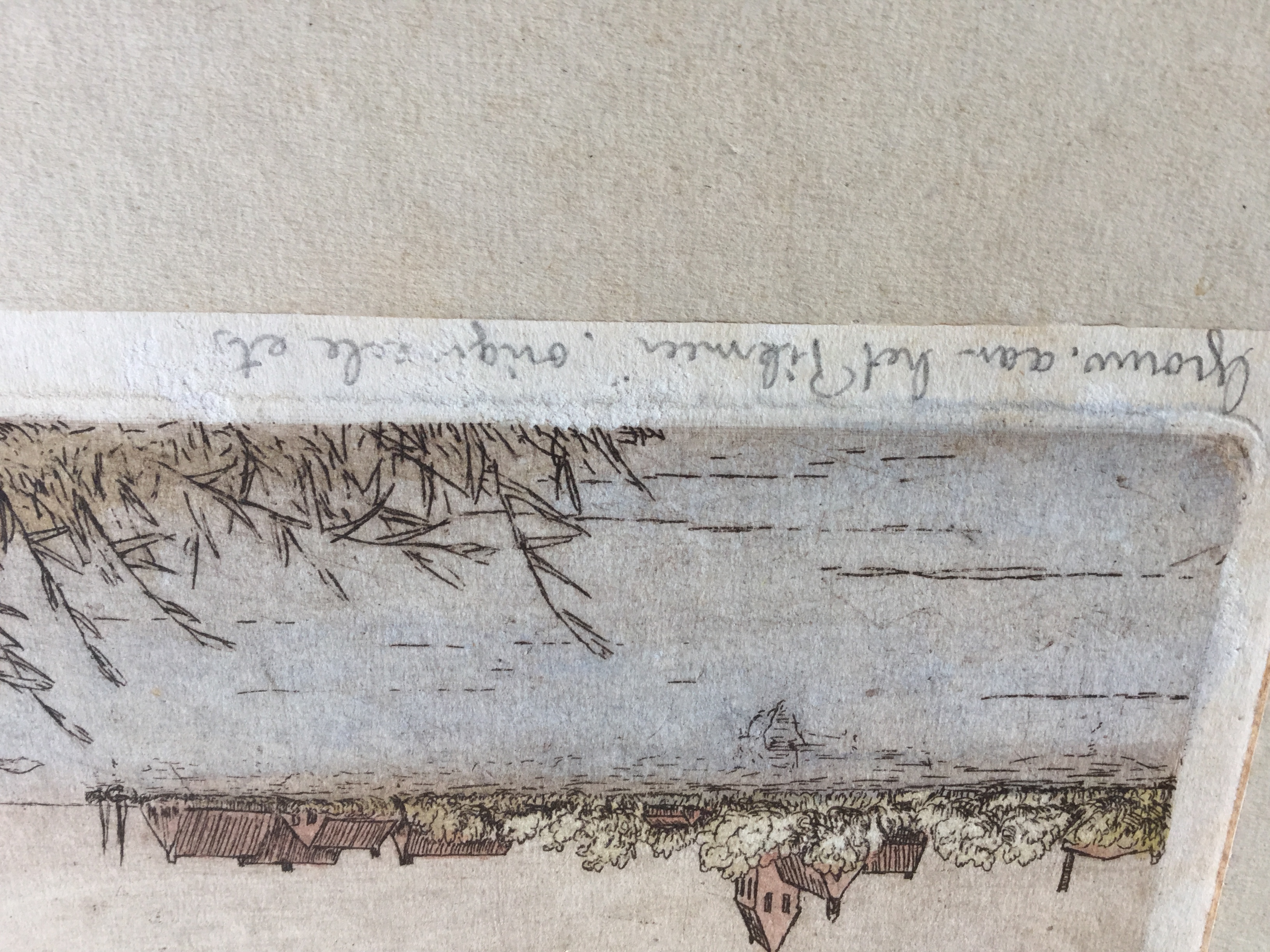 Cor van der Woerd - Grouw, aan het pikmeer. Originele ets kopen? Bied vanaf 20!