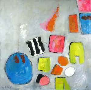 Philip Vencken - Olieverf op doek, In landschap (Groot) verkocht voor € 1!