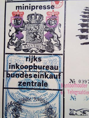 Emile Puettmann - Minipresse Dadaisme /Typografie - Lithografie 1974. kopen? Bied vanaf 10!