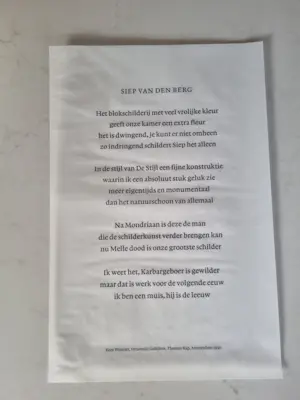 Siep van den Berg - Drie Zeefdrukken 1953, 1982, 1998 en vier gedichten kopen? Bied vanaf 70!