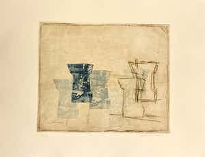 Jan Montyn - L’offrande, mooie kleurenets verkocht voor € 75!