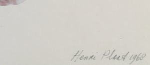 Henri Plaat - Inkttekening en aquarel, Z.T. Compositie met figuren kopen? Bied vanaf 1!