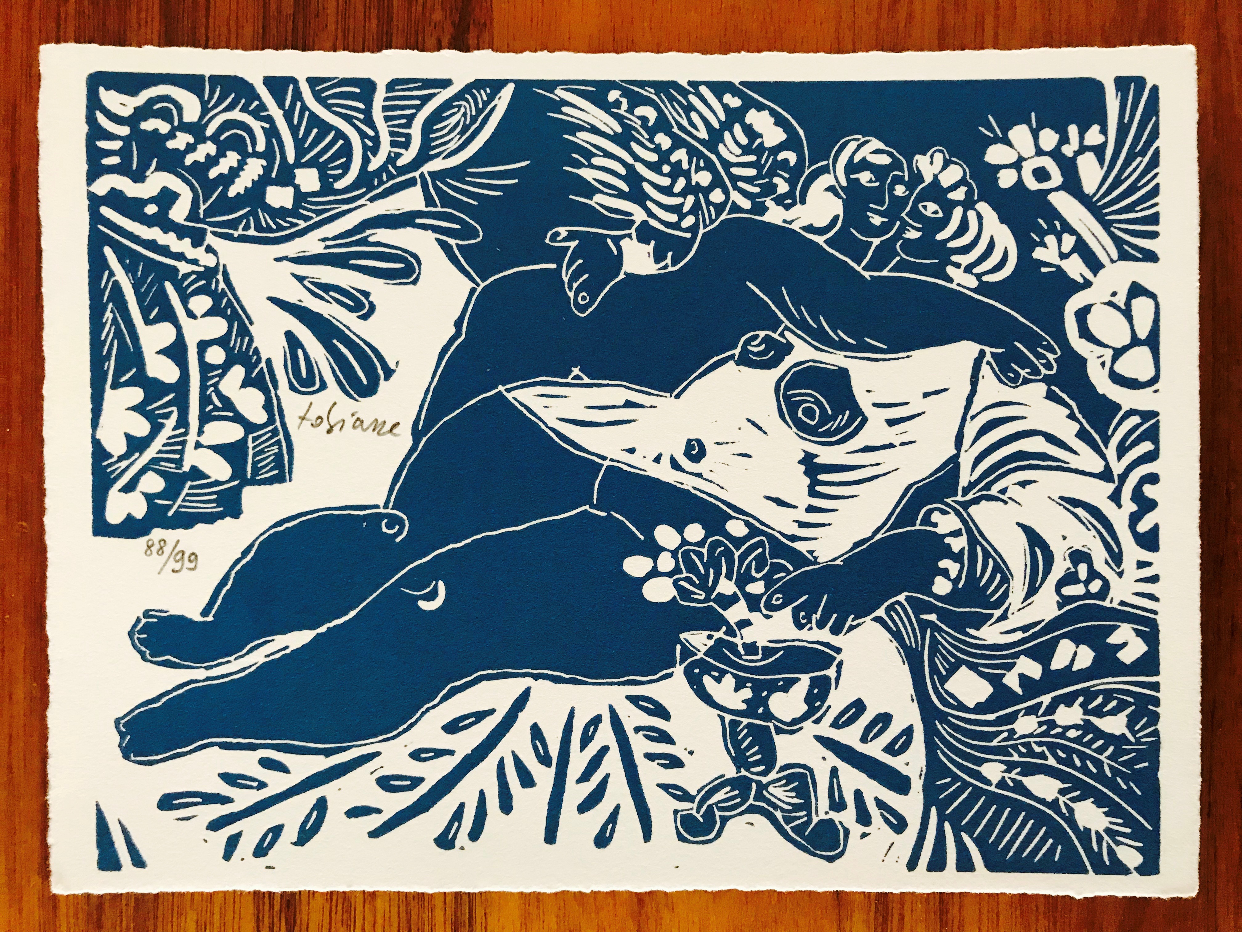 Theo Tobiasse - Fraaie lithografie - Oplage 99 - Gesigneerd - 1991 kopen? Bied vanaf 85!