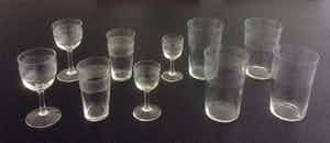 Royal Leerdam - 10 geguillocheerde glazen verkocht voor € 18!