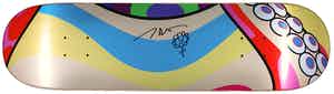 Takashi Murakami - Limited edition skatedeck met bloementekening en signatuur verkocht voor € 1!