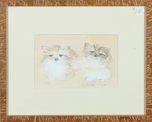 Mohaier Dariush - Twee litho's, Katten kopen? Bied vanaf 1!