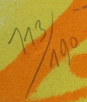 Jean Messagier - kleurenlitho: 3 mille feuilles rendent hommages a van Gogh kopen? Bied vanaf 45!