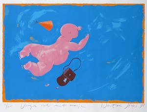 Wouter Stips - Zeefdruk, Vrije val met tasje kopen? Bied vanaf 1!