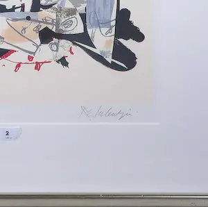 Kees Salentijn - Zeefdruk, Abstracte compositie - Ingelijst kopen? Bied vanaf 40!