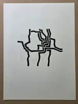 Eduardo Chillida - Figuren. Dubbelzijdig. Litho uit Derriere Le Miroir. verkocht voor € 50!
