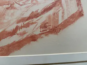 Pieter Starreveld - naakt op sofa in roodkrijt kopen? Bied vanaf 85!