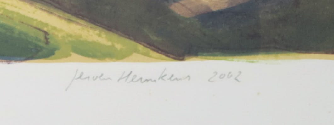 Jeroen Hermkens - Kleurenlitho, Slot Zeist, Gesigneerd kopen? Bied vanaf 60!