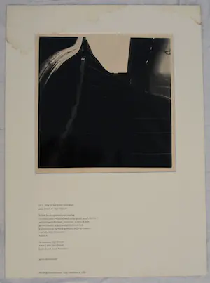 Gerrit Kouwenaar - Gedicht met foto uit “Weg / Verdwenen” – 1961 – 82 x 60 cm. kaufen? Bieten Sie von 1!