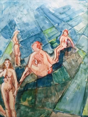 Jan de Kort - Liggend en zonnend naakt kopen? Bied vanaf 15!