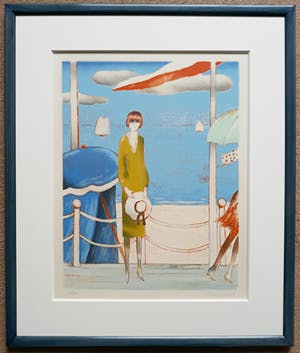 Jean Pierre Cassigneul - Au bord de la mer à Deauville, litho (prachtig ingelijst) kopen? Bied vanaf 475!