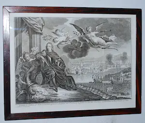 Simon Fokke - De slag bij Chatham 1667 - ets naar het schilderij van Jan de Baen kaufen? Bieten Sie von 45!