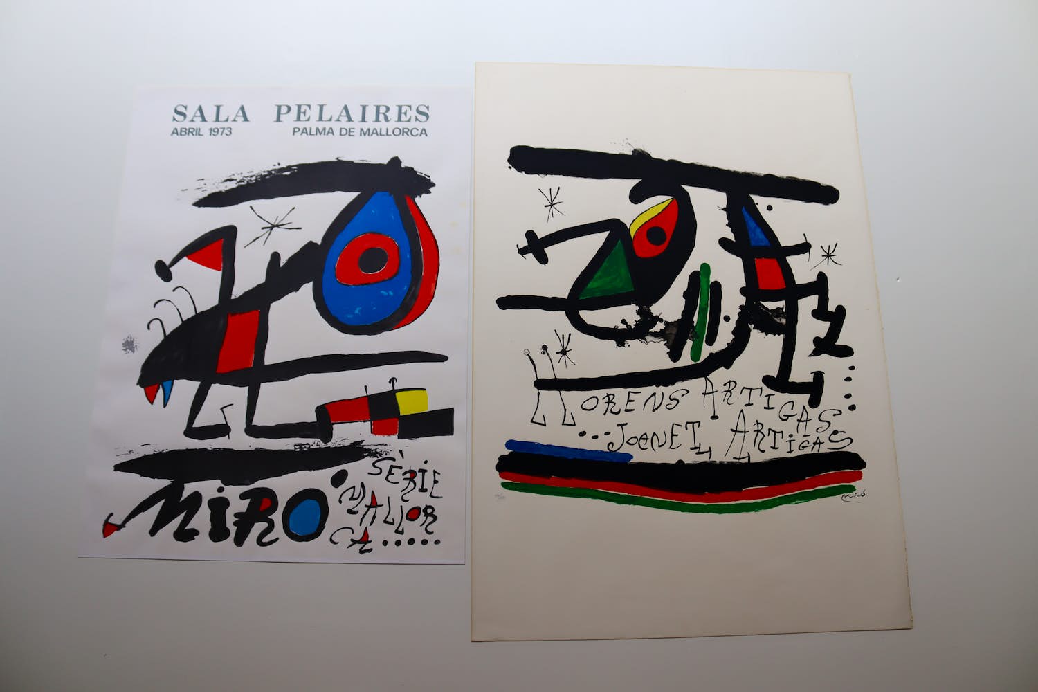 Joan Miro - Lot van twee, Litho van Miro en offset van Miro verkocht voor € 125!