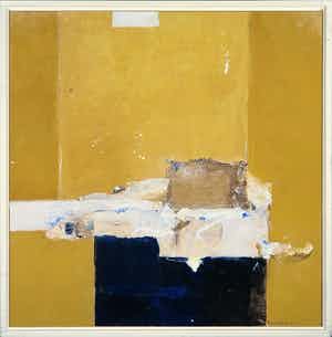 Ron van der Werf - Gemengde techniek op paneel, Zonder titel - Ingelijst verkocht voor € 250!