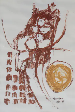 Buy Jan Montyn - Gouache (1965) - Nieuw ingelijst.? Bid from 310!