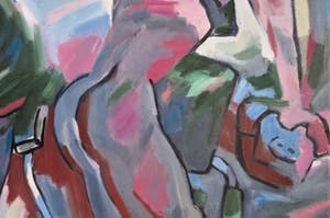 Dick Bastiaan van der Meijden - Dagdromen op kantoor - Pop Art - Humoristische erotische voorstelling- Groot kopen? Bied vanaf 1!