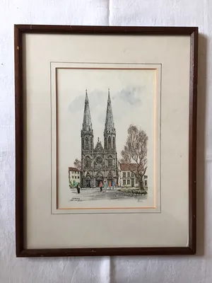 Jos van Dijk - TILBURG - Litho, Ingelijst kopen? Bied vanaf 1!