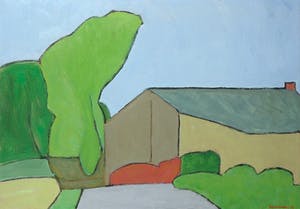 Paul Overhaus - Olieverf op doek, Schuur - Ingelijst kopen? Bied vanaf 60!