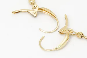 Chique Set 18 Krt tricolor gouden halssierraad en paar oorhangers - gekeurd kopen? Bied vanaf 470!