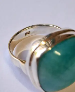 Nieuw Vintage handgemaakte sterlingzilveren turkooizen ring, kopen? Bied vanaf 45!