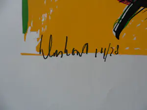 Peter Klashorst - Zeefdruk. Cow paars groen geel kopen? Bied vanaf 35!