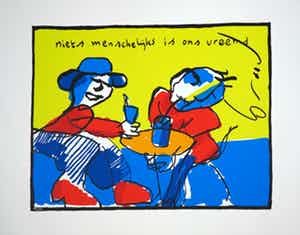 Herman Brood - Zeefdruk, Niets menschelijks is ons vreemd verkocht voor € 150!