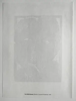 Kurt Muhlenhaupt - Raucher. Original-Holzschnitt von 1970 kopen? Bied vanaf 80!