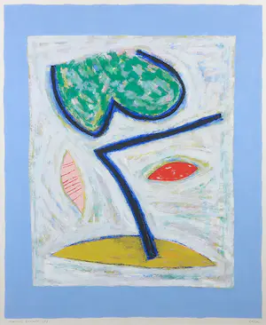 Harrie Gerritz - Zeefdruk, Aarzelende herfst - Ingelijst kopen? Bied vanaf 50!