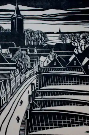 Andre van der Vossen - Houtsnede: Monnikendam - 1928 verkauft für € 45!