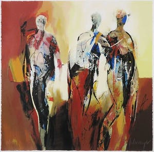 Peter Meijer - Zeefdruk, Wandeling - Ingelijst kopen? Bied vanaf 40!