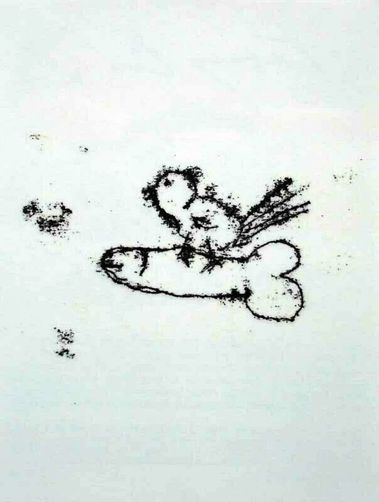 Tracey Emin - Singing Bird - Tattoo 2007 - verso drukgesigneerd: ready to frame/ready to stick verkocht voor € 50!