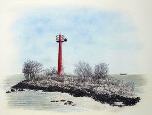 Frans Room - Lot van 15 originele tekeningen - Bakens en boeien Noord-Holland en IJsselmeer kopen? Bied vanaf 150!