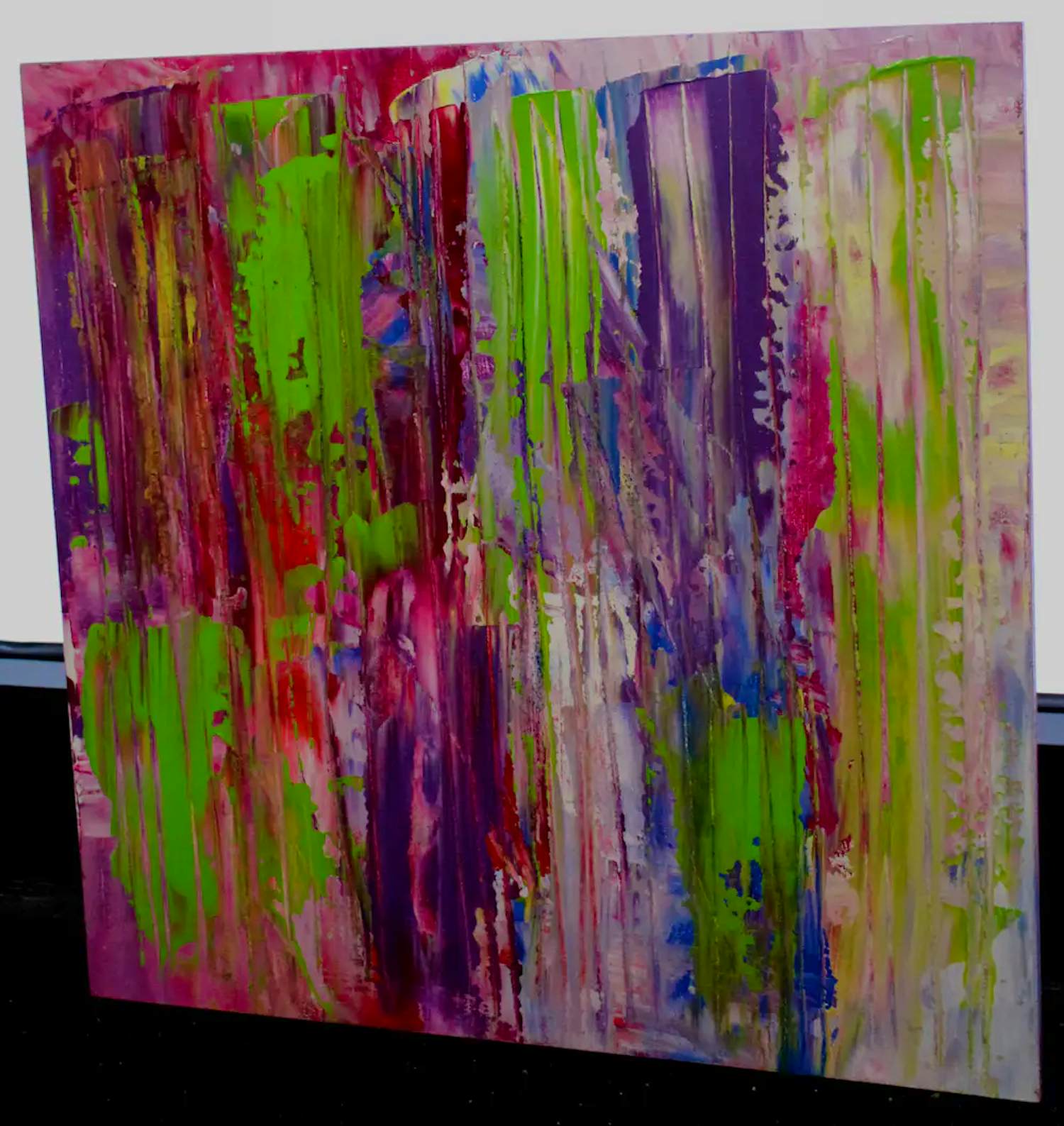 Lia van Leeuwen - Olieverf op paneel: Lines III - 2015 kopen? Bied vanaf 55!