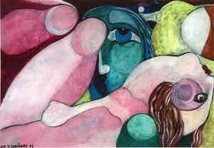 Theo Mackaay - Mooie gesigneerde zeefdruk - EA - 2007 verkocht voor € 75!