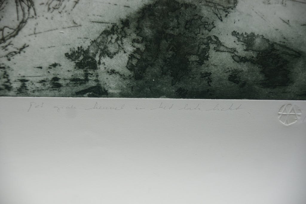 Ad Arma - Ad Arma - "Tot op de heuvel in het late licht" - zeer grote ets - jaar: 1992 kopen? Bied vanaf 1!