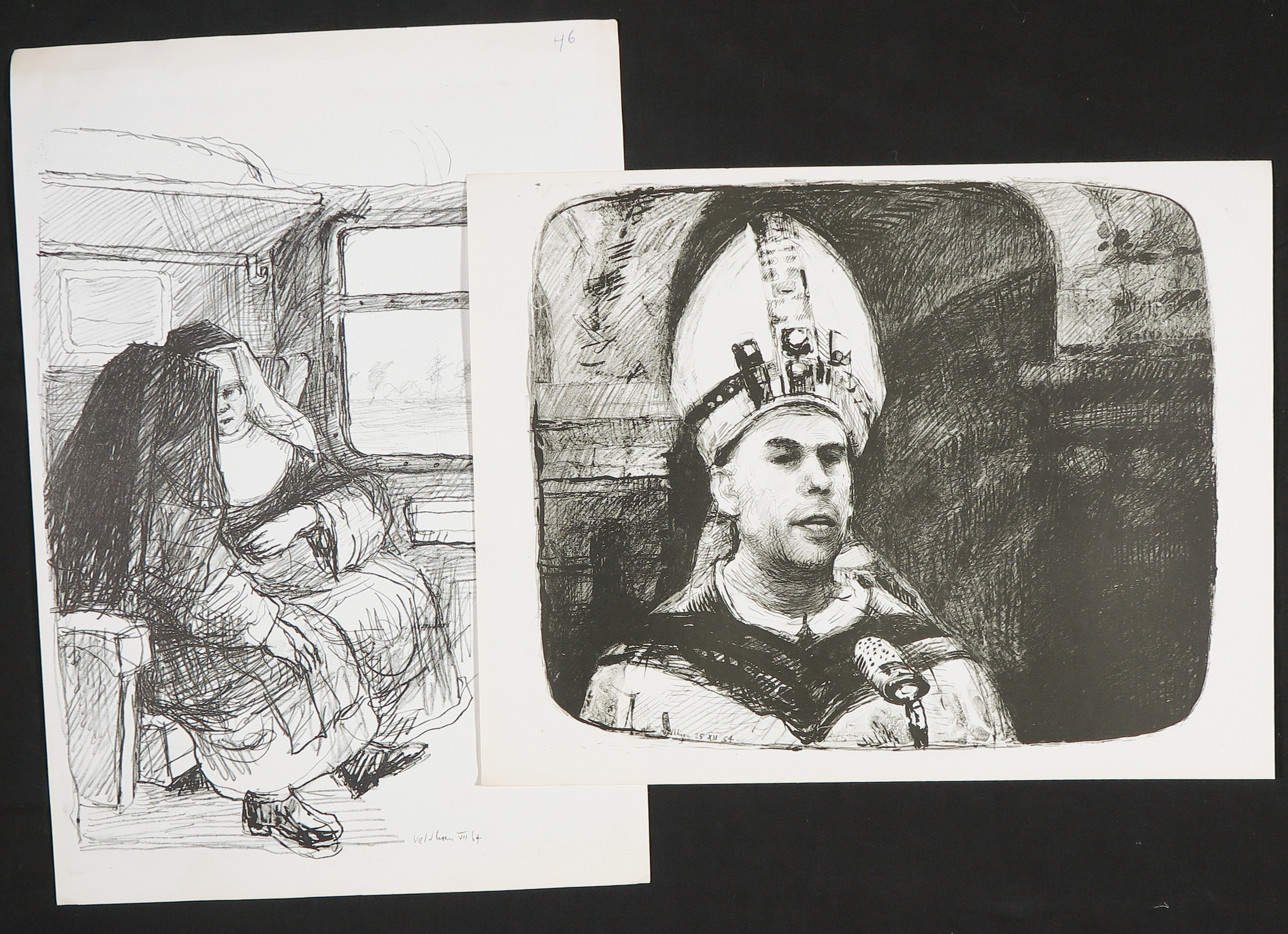 Aat Veldhoen - Lot van twee rotaprints kopen? Bied vanaf 1!